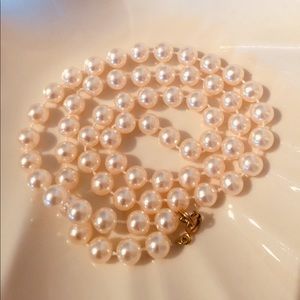 Faux pearl necklace